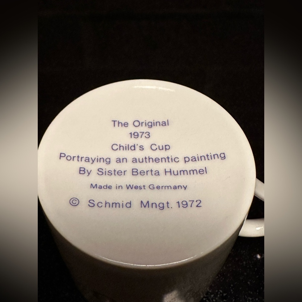 Vintage 1973 Hummel Child’s Mug Schmid West Germany Berta Hummel Collectible Cup - Picture 3 of 7